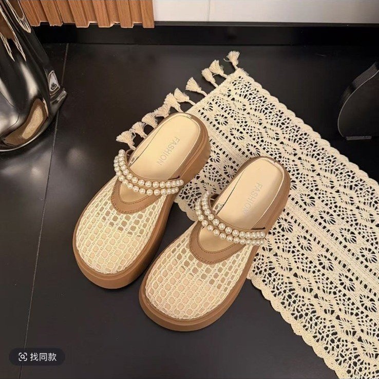 Xiaoxiaoxiang Wind Tunnel Zapatos multifuncional zapatillas de verano 2026 nuevo tipo de suela gruesa elevación de la cabeza de paquete medio deslizamiento de aire