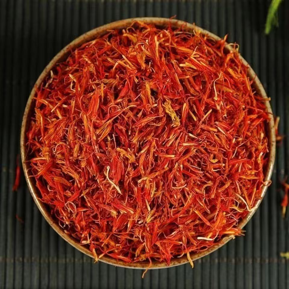 Dried Safflower Hong Hua 500g Loose Herbal Flowers for Tea and Foot Soak Xinjiang Sun Dried in use