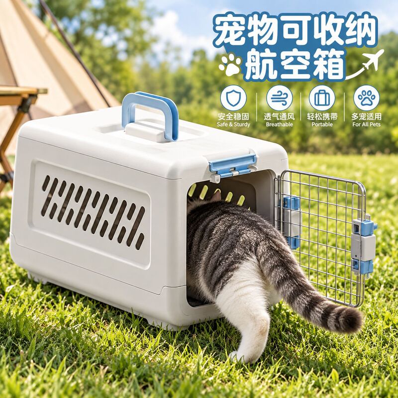 Cross-border pet carrier for air travel, designed for cats, prevents stress and loss during outings, and is suitable for car transport and airline baggage. Wholesale available