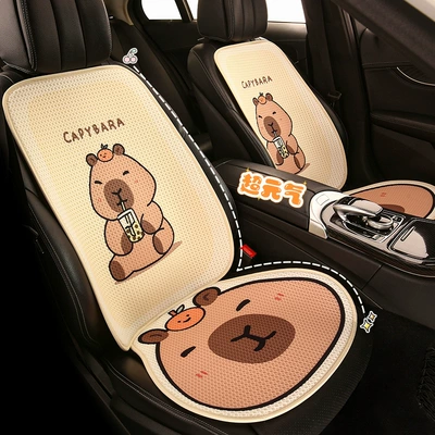 Kapibala Car Seat Cushion, Universal for All Seasons, Cute Half-Pack Seat Cushion Cover, Women's Rear Seat Cover, Single-Piece Seat Cover