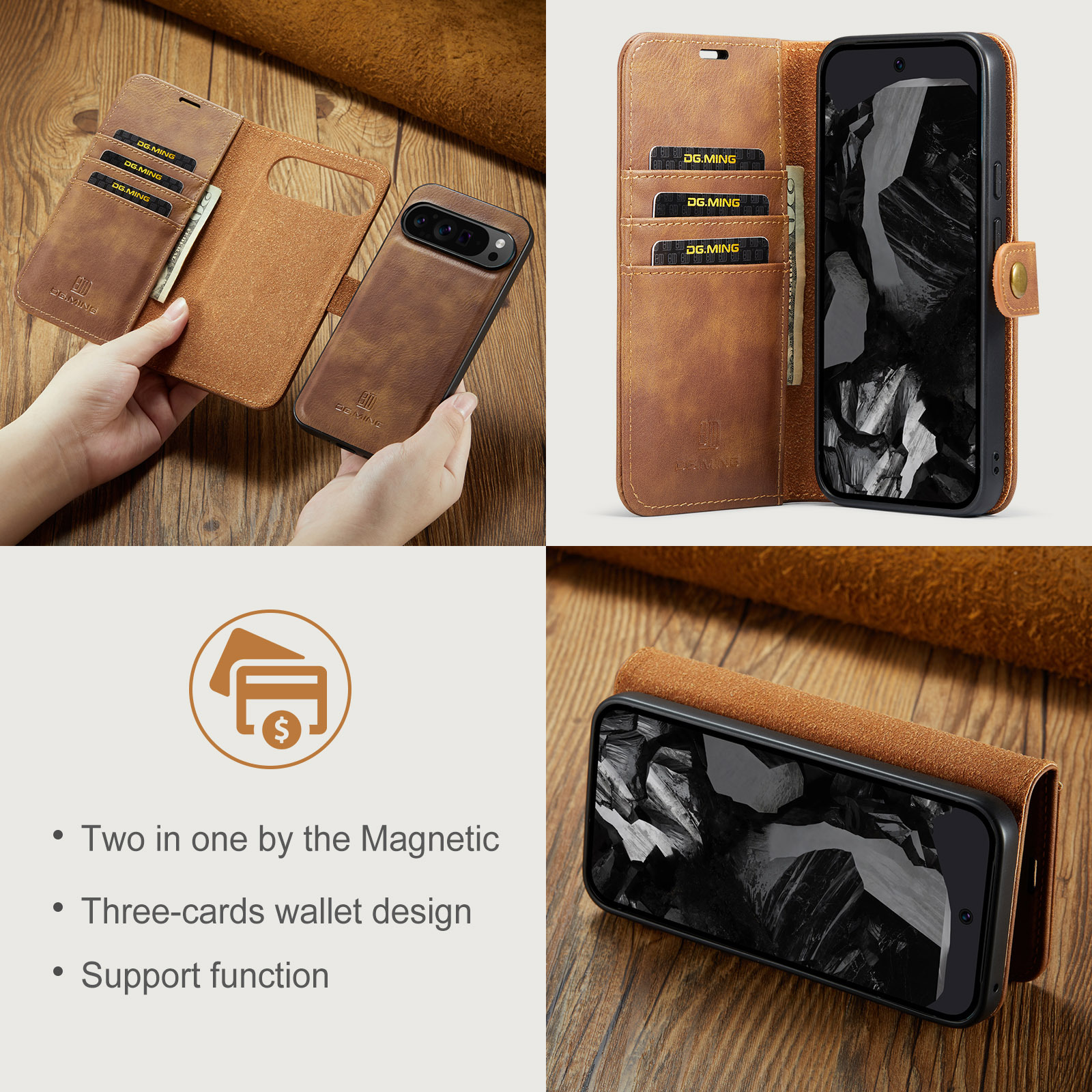 Zwei-in-Eins-Gehäuse für Google Pixel 9 Pro XL Pixel 9 Pro Magnetgehäuse_voghion.com