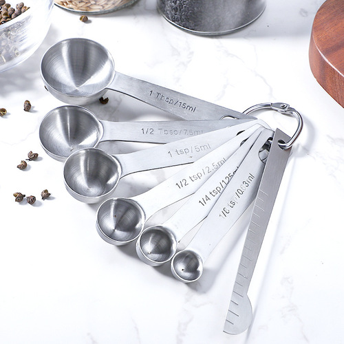 430 stainless steel measuring cup measuring spoon set measuring spoon milk powder measuring spoon baking measuring tool 4-piece set