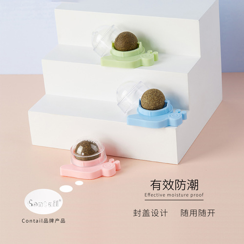 New Style Snail Cat Mint Ball Rotating Ball Dental Cleaning Rechargeable Interactive Cat Toy Ball 