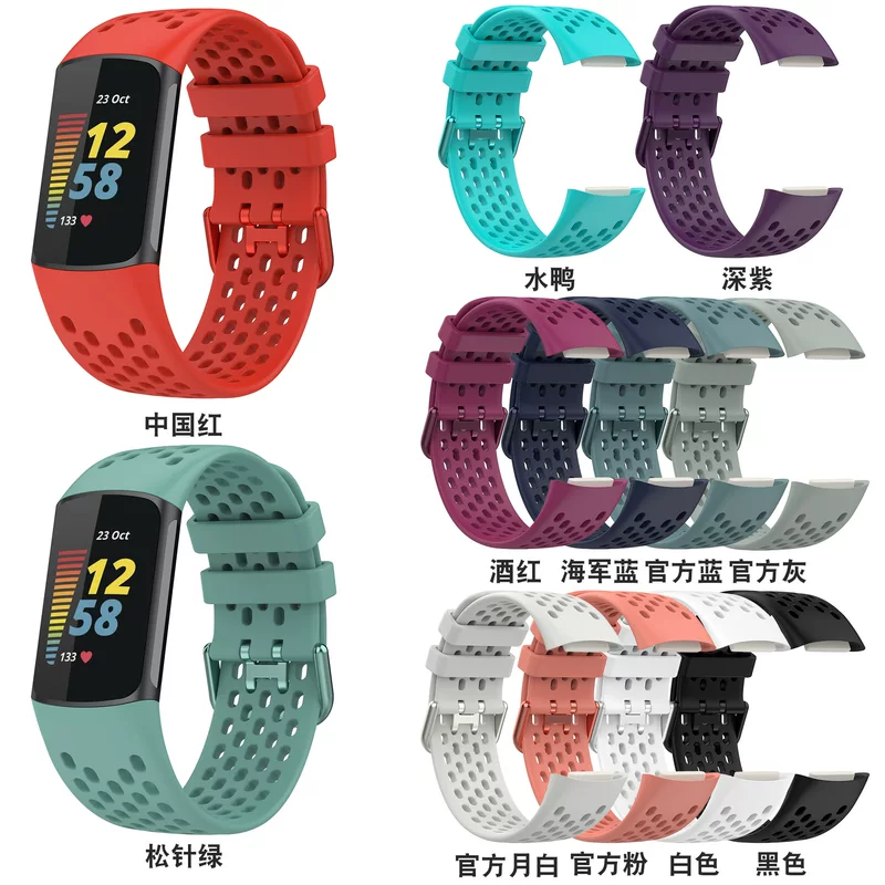 Применимо к силиконовому ремешку Fitbit CHARGE5, браслет CHARGE6, официальный, тот же стиль волк на запястье