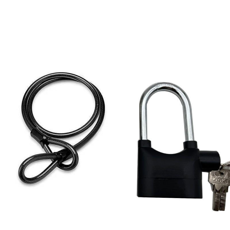 (1688 엄선) 검정색 장빔 자물쇠 + 두꺼운 강철 케이블