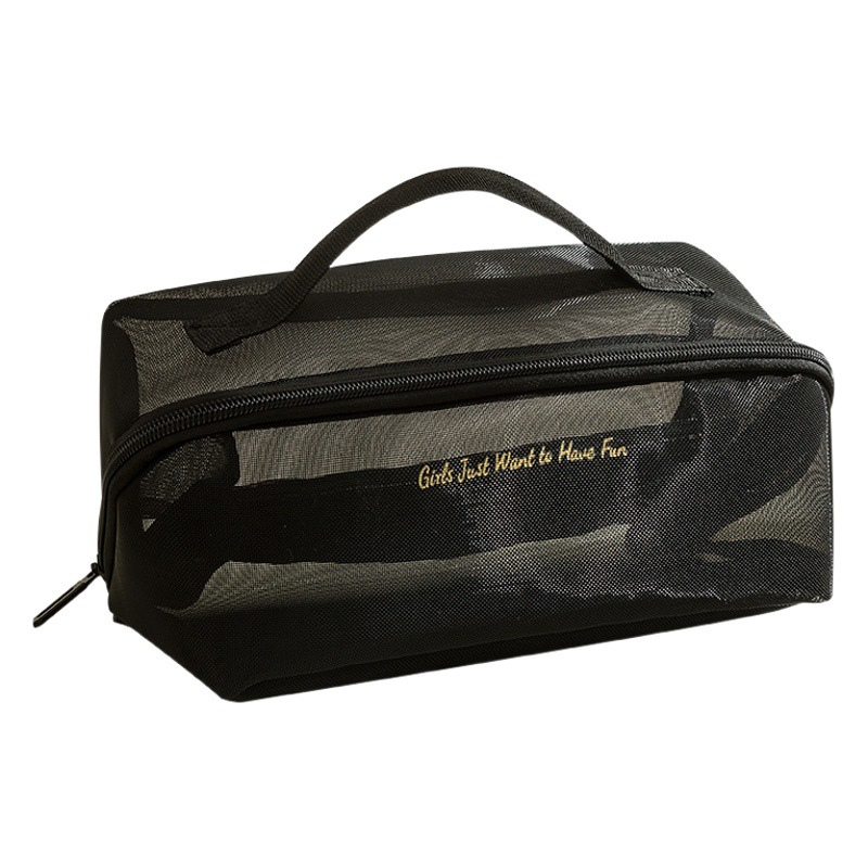 Bolsa de cosméticos de malla de gran capacidad bolsa de lavado simple transparente bolsa de almacenamiento de cosméticos bolsa de lavado de viaje se puede personalizar LOGO