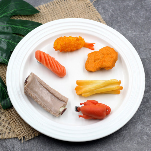 Internet celebrity ribs hairpin source manufacturer PVC simulated roast duck, chicken nuggets, French fries, funny personality side clip headwear
