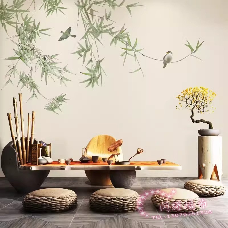 轻奢风潮牌麻将馆主题背景墙布网红服装店墙纸奢侈品棋牌装饰壁纸|undefined