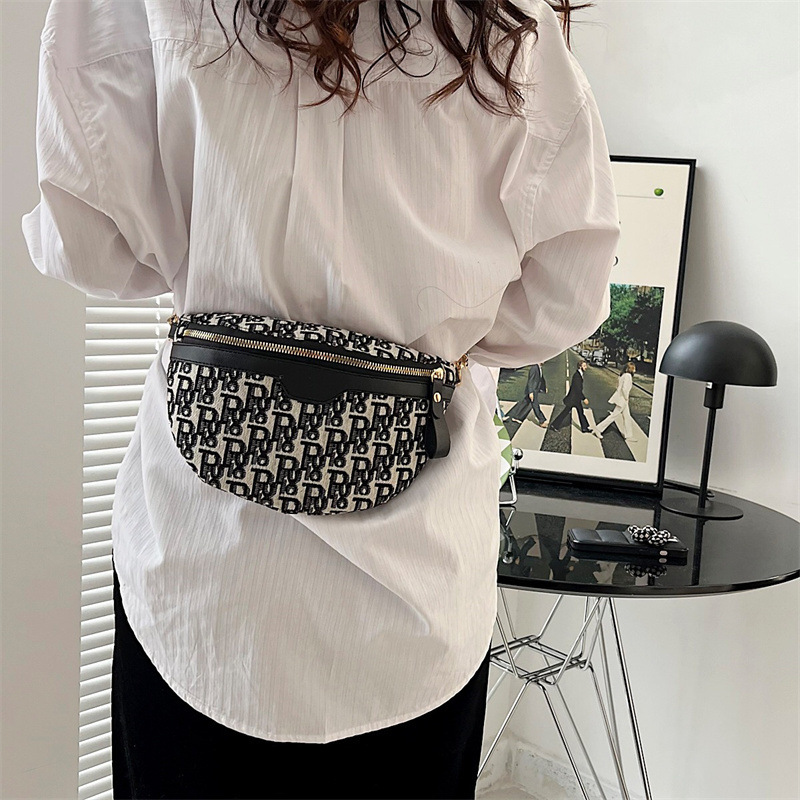 2021春夏新作韓国風胸バッグファッション刺繍ジャカード斜めがけバッグ|undefined