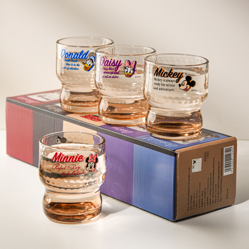 Nuevo tipo de taza de vidrio caja de regalo martillo retrógrado taza de vidrio de agua taza de jugo taza de moda taza transparente