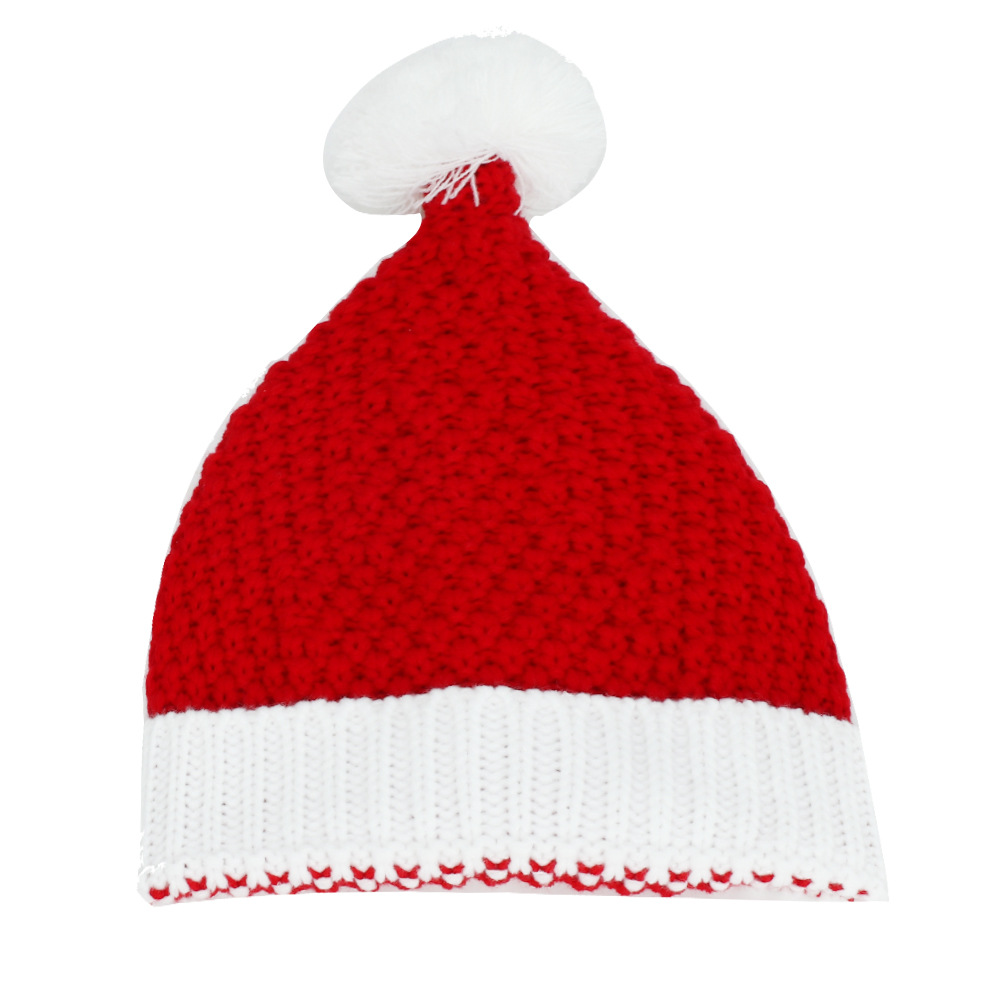 Fall Winter Men's and women's Santa knitted knitted hat Halloween creative gift knitted hat_voghion.com