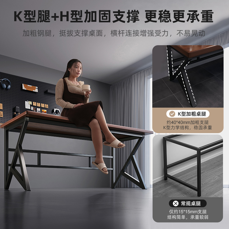 Escritorio de computadora Escritorio de escritorio Escritorio de estudio para estudiantes Dormitorio Hogar Escritorio grueso Apartamento pequeño Escritorio simple para deportes electrónicos