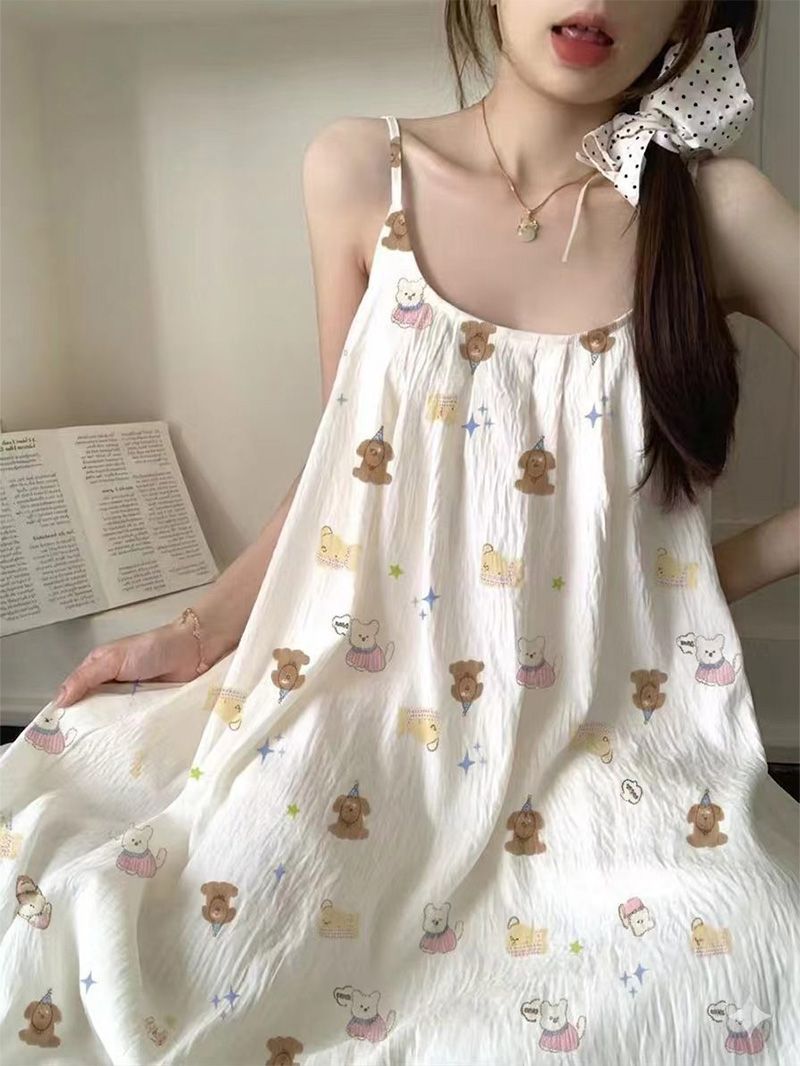 Al por mayor transfronterizo con cojín de pecho pijama de verano nube algodón sensación de tela exterior pantalones cortos de dibujos animados conjunto de ropa para el hogar