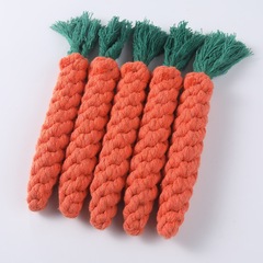 Amazon Pet Supplies Cotton Rope Braided Carrot Dentist Cleaning Chewing Rope Knot Dog Toys Wholesale