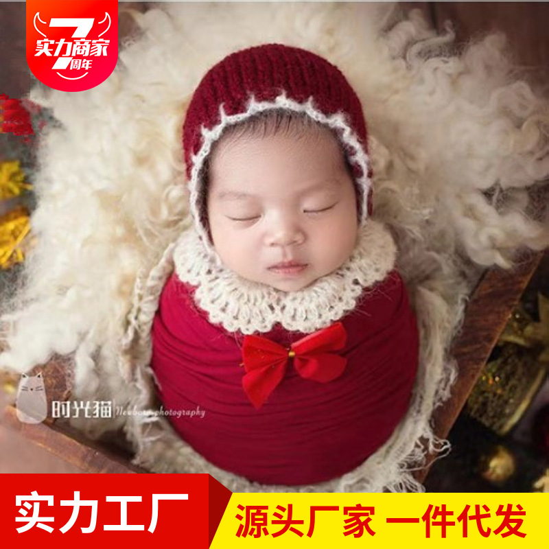 Photography Christmas hat baby full moon photo studio newborn props…