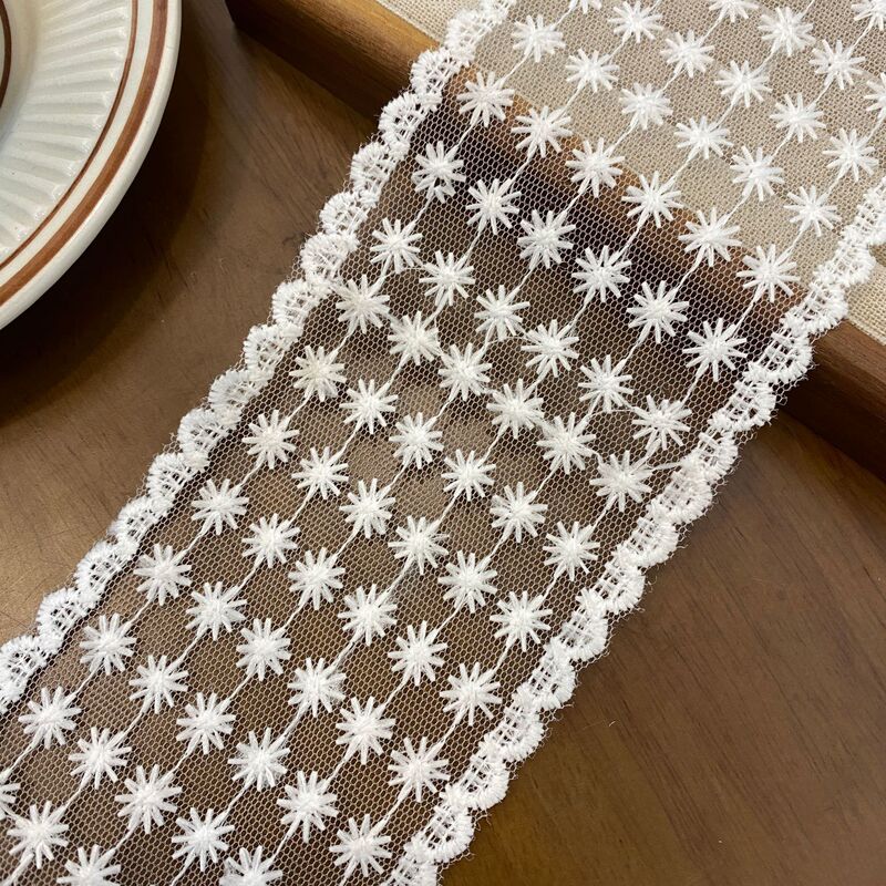 In-Stock White Lace Trim Non-Elastic Lace Trim T-Shirt Neckline Lace Trim Dress Underwear Lace Trim Accessories Wholesale