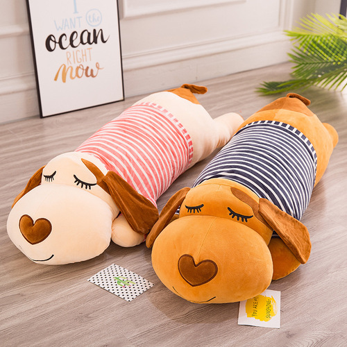 Down-filled plush toy with a sleepy pug design, suitable for girls to hug or use as a leg warmer pillow.