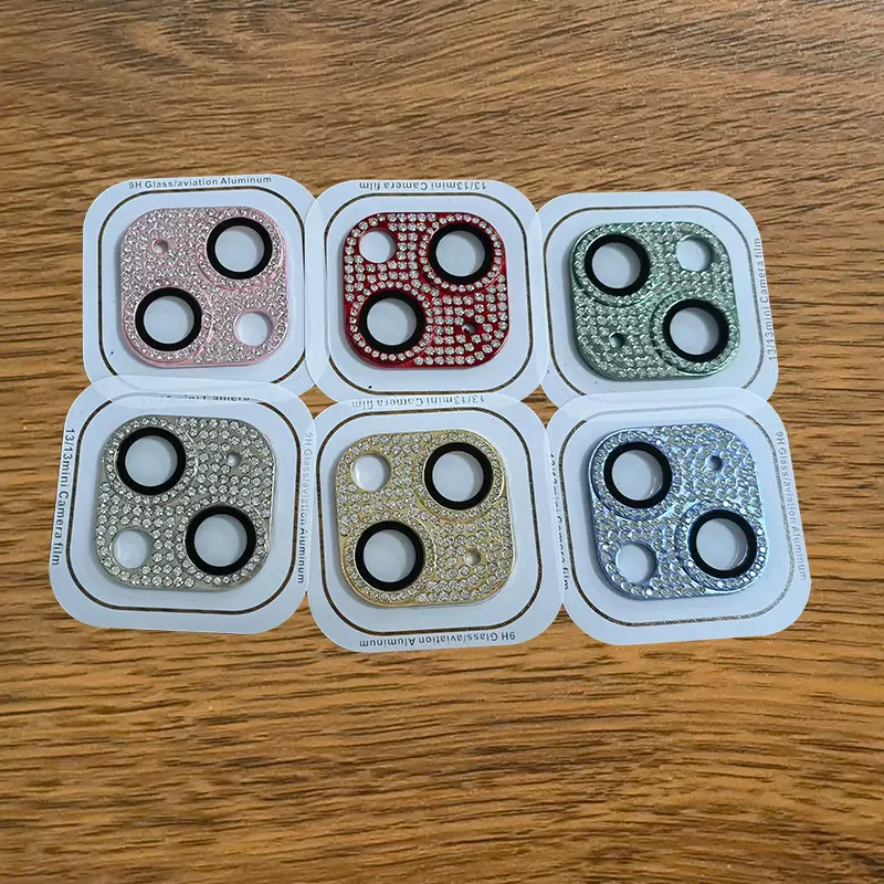 适用于苹果11/12ProiPhone13鹰眼镜头膜点钻一体膜金属玻璃后膜