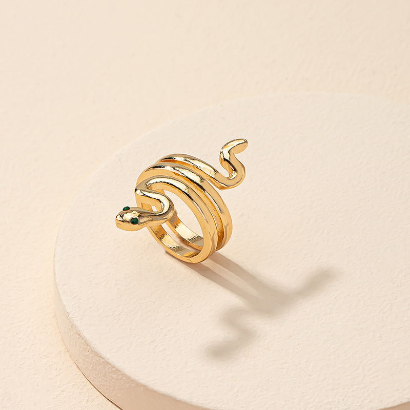 Retro Snake Alloy Plating Rings