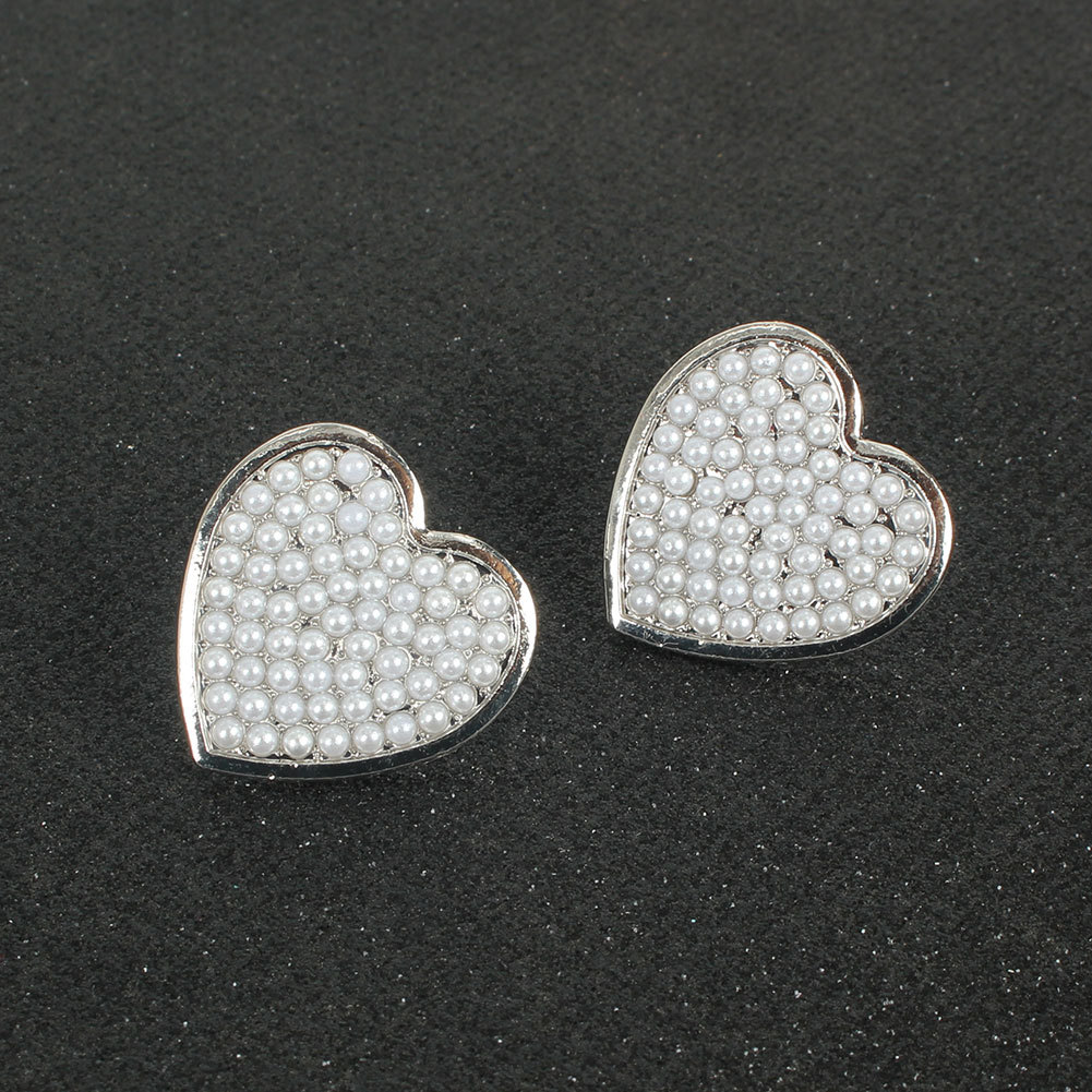 alloy heart-shaped earrings