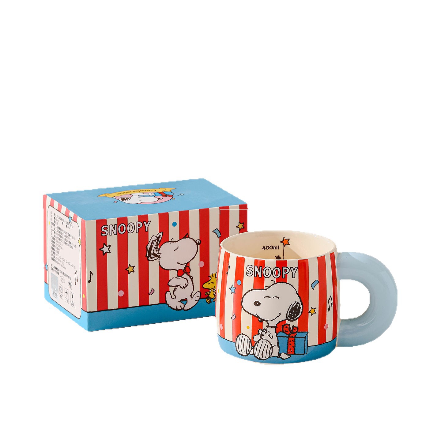 Snoopy colorido taza de cerámica taza de agua de gran capacidad taza de dibujos animados pareja adorable 2025 nuevo