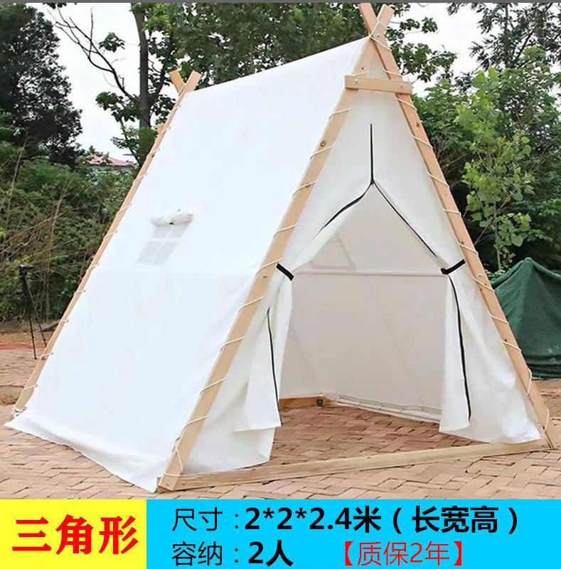 부식 방지 목재 삼각형 텐트-방수 옥스포드 천 크기 2*2