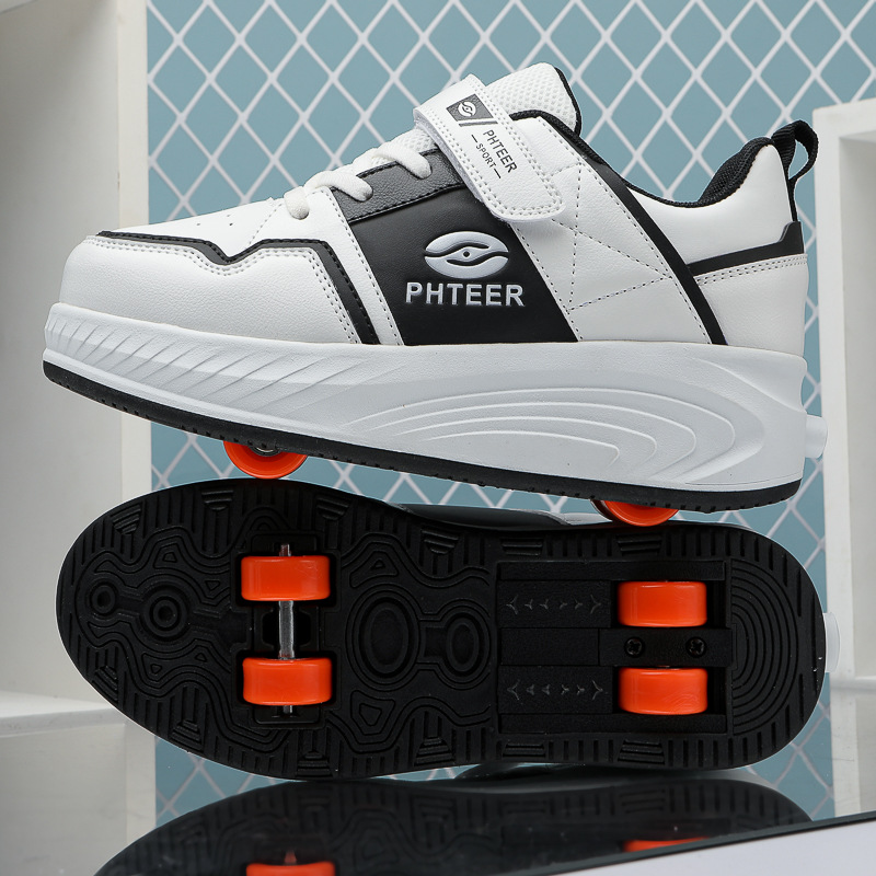 New Children's Lizo Shoes Boys Lizo Shoes Automatic Student Roller Skate Four-wheel Sports Roller Shoes