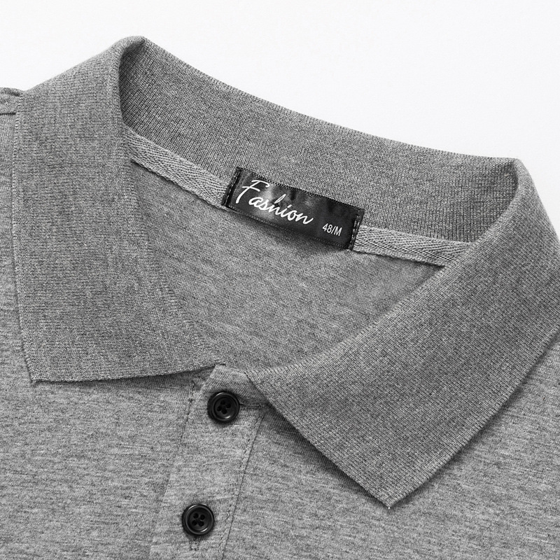Dad summer T-shirt middle-aged cotton long-sleeved T-shirt men's thin bottoming shirt autumn lapel polo shirt top wholesale