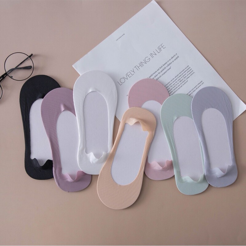 Arbitrary Cut Ice Silk Invisible Socks Summer Thin Combed Cotton Low Socks Women's Shallow Mouth Non-Slip and Non-Falling Boat Socks Summer
