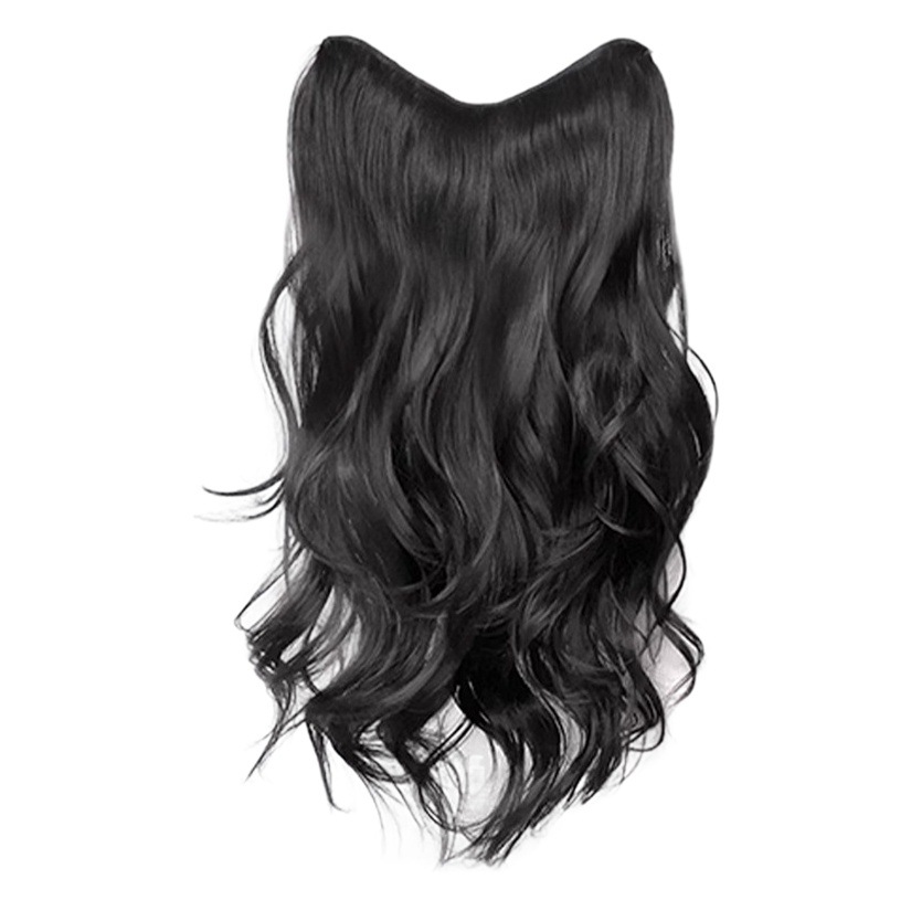 Extensiones de cabello de una sola pieza para mujer, con ondas grandes, invisibles, realistas, similares al cabello humano, sin costuras, rizadas, sin necesidad de redecilla.