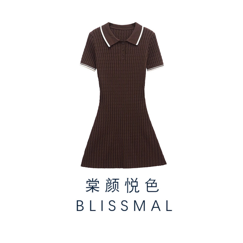 Zaro Self-Made European and American Style New Women's Clothing Wholesale Slim-Fit Casual Pinkhouse Dress