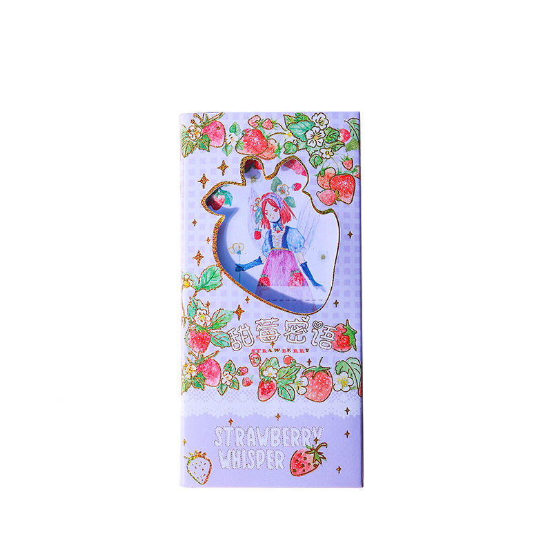 4 배 노트 패드-딸기 레이스