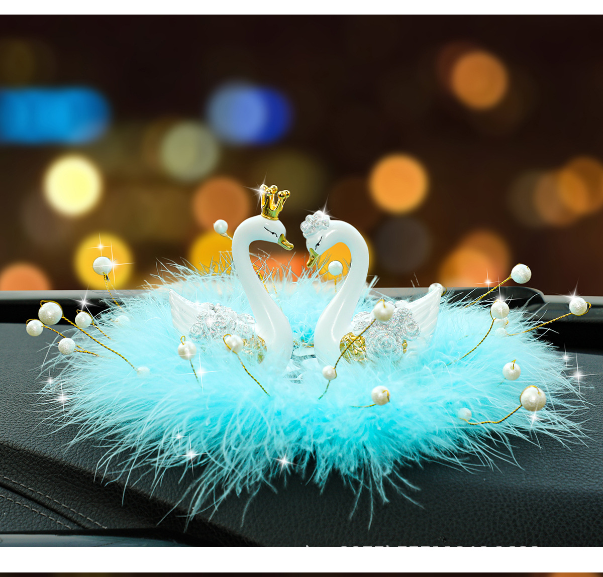Car Ornaments, Cute Feathered White Swan, High-End Car Interior Decoration for Ladies, Car Perfume, Internet Celebrity Goddess Style