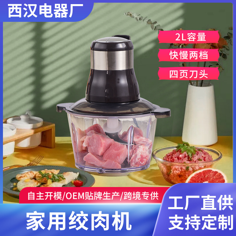 주방 고기 분쇄기 마늘 분쇄기 전기 2 단 자동 으깨기 가정용 으깨기 다기능 조리 기계