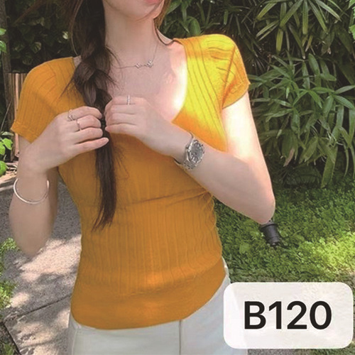 Pure desire hottie V-neck short-sleeved sweater women's 2026 summer slim-fitting and slim-fitting fashionable all-matching short top