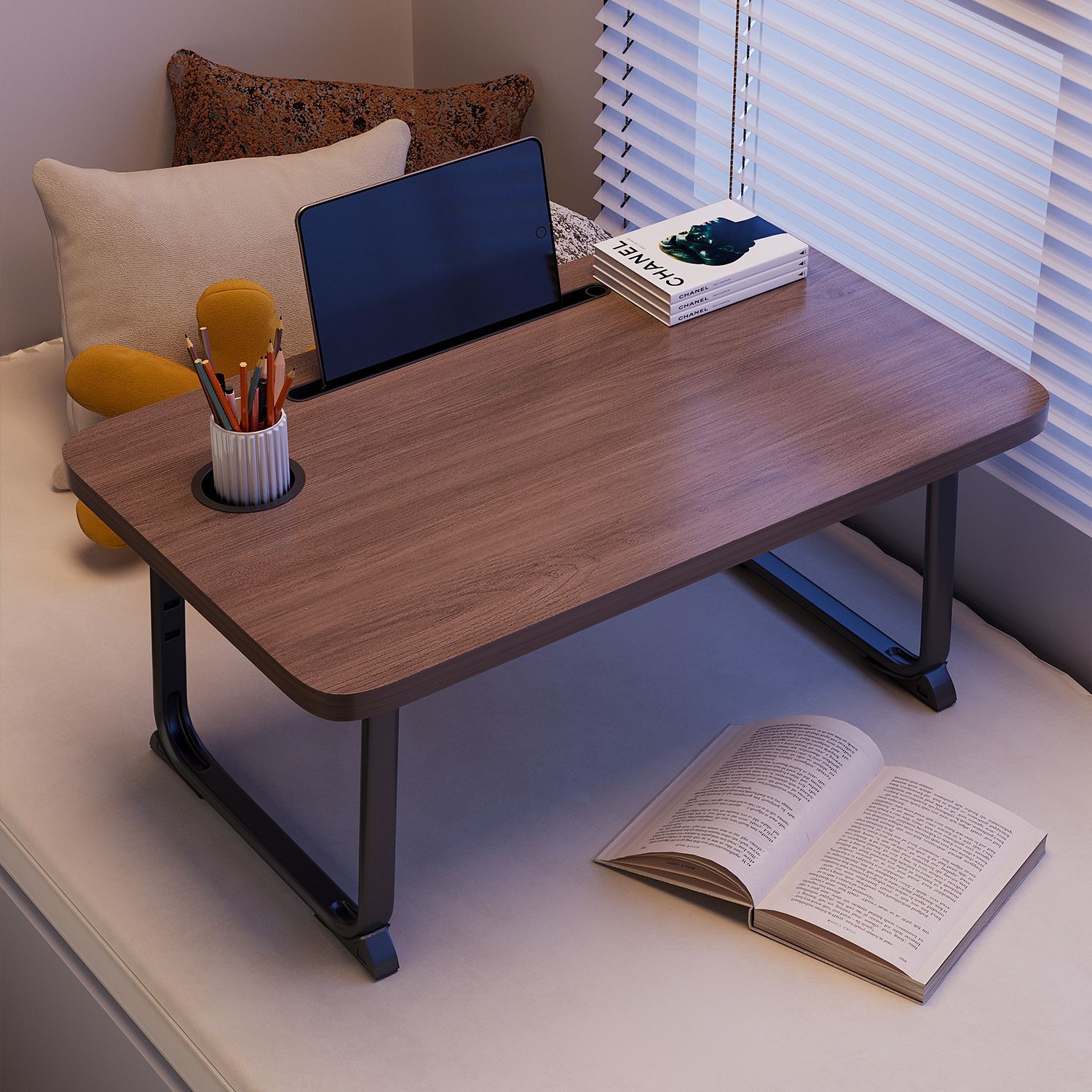 Small Bed Table, Student Desk, Study Table, Foldable Table, Bay Window Kang Table, Dormitory Office Laptop Table