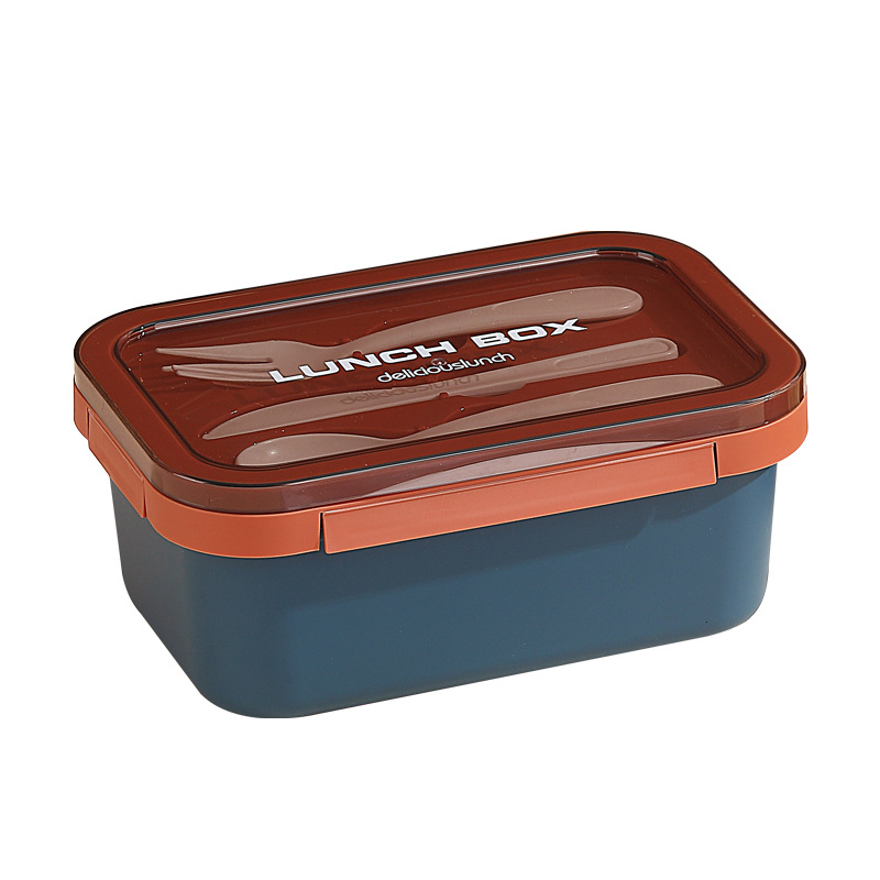 304 alumno de acero inoxidable caja de almuerzo casera PP caja de almuerzo ligera con cubiertos nórdicos caja de almuerzo picnic