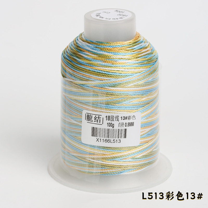 Nuevo dragón de 18 hebras de alambre teñido de 0,8 mm de grosor DIY pulsera collar tejido a mano multicolor opcional