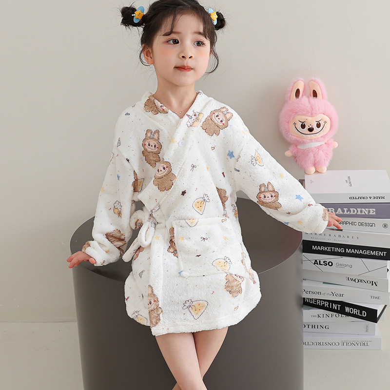 Ropa de baño infantil absorción de agua doméstica se puede usar toalla de baño grande para mantener caliente otoño y invierno suave ropa de baño para hombres y mujeres lindos