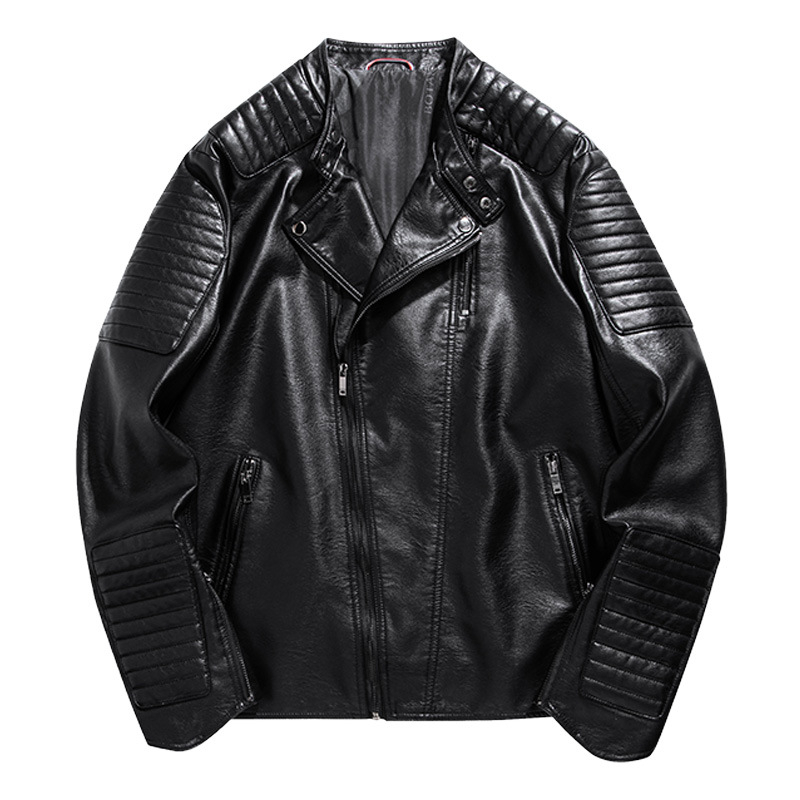 Men's Clothing high end leather jacket men's autumn and winter new style trendy brand handsome motorcycle leather jacket men's jacket_voghion.com
