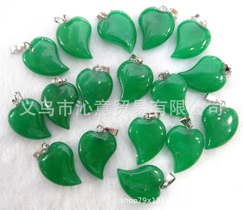 Venta caliente en forma de corazón colgante natural cristal Rosa ágata piedra torcida corazón colgante melocotón corazón collar accesorios Diy