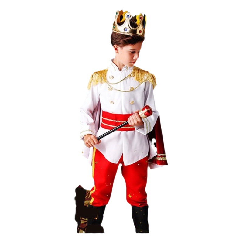 Halloween Kidsren's Costumes for Boys and Girls Cospaly Pirate King Role-Playing Prince Clothes Performance Suit