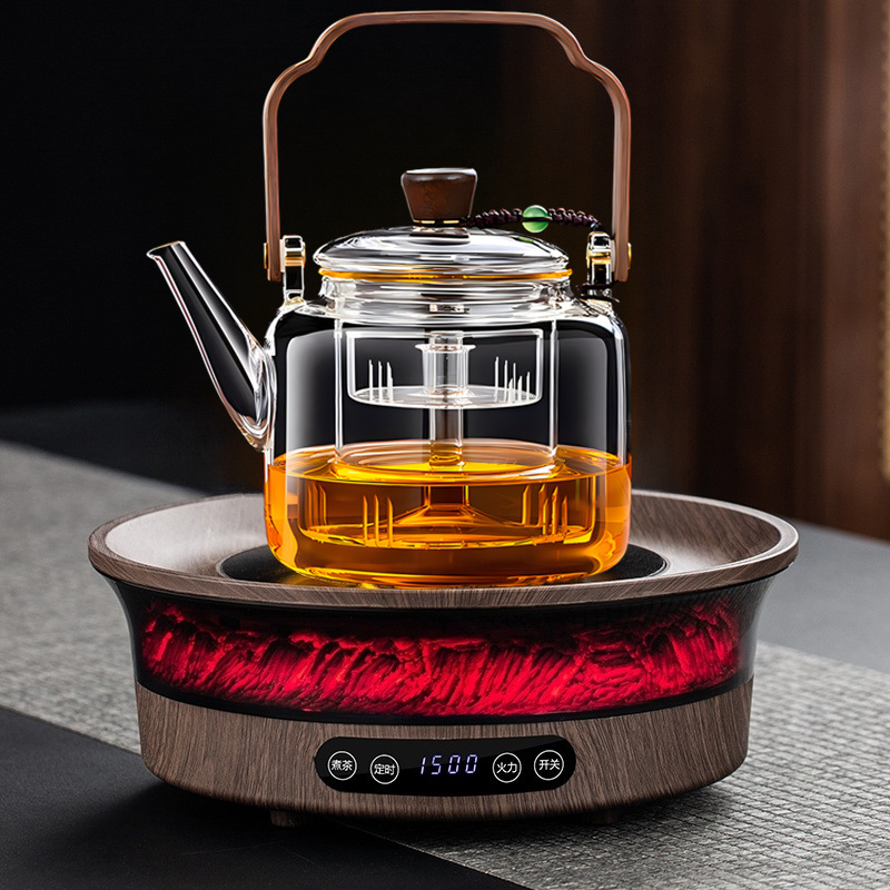 围炉煮茶器电陶炉烤火炉户外多功能电茶炉泡茶壶电热炉蒸煮一体|undefined