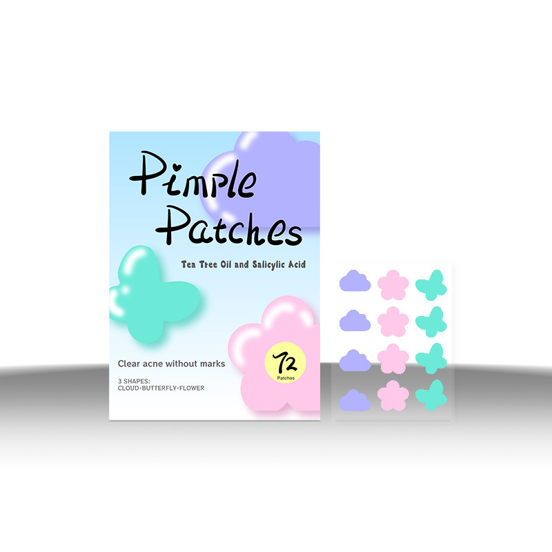 국경 간 대외 무역 아마존 컬러 모양 여드름 패치 컬러 패치 구름 나비 꽃 여드름 자국 제거 여드름