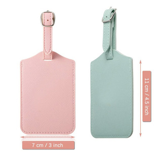Guangzhou Custom-Made Pu Luggage Tags, Genuine Leather Travel Tags, Leather Travel Tags, Large Quantity Available, Can Print Logo