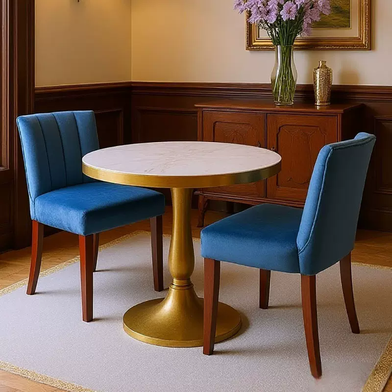意式餐椅现代简约轻奢餐桌椅实木设计师款酒店接待洽谈凳