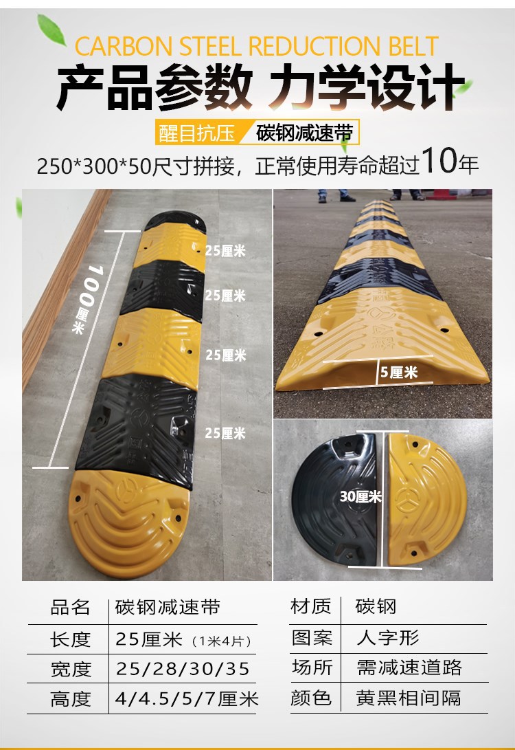 国标铸钢减速带道路减速板铸铁加厚型交通设施公路汽车减速带橡胶-阿里巴巴