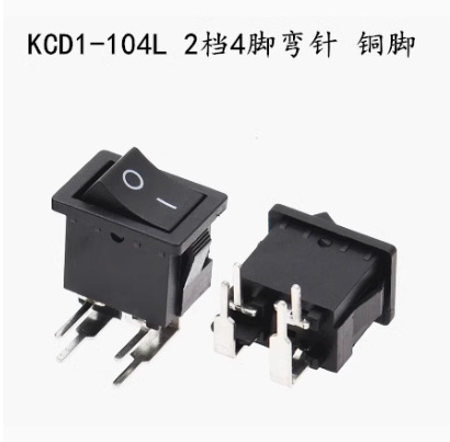 船型KCD1-101の赤い2足の銅の足の反り板の浄水器の電子は部品の電源のボタンの形のスイッチを量ります。|undefined