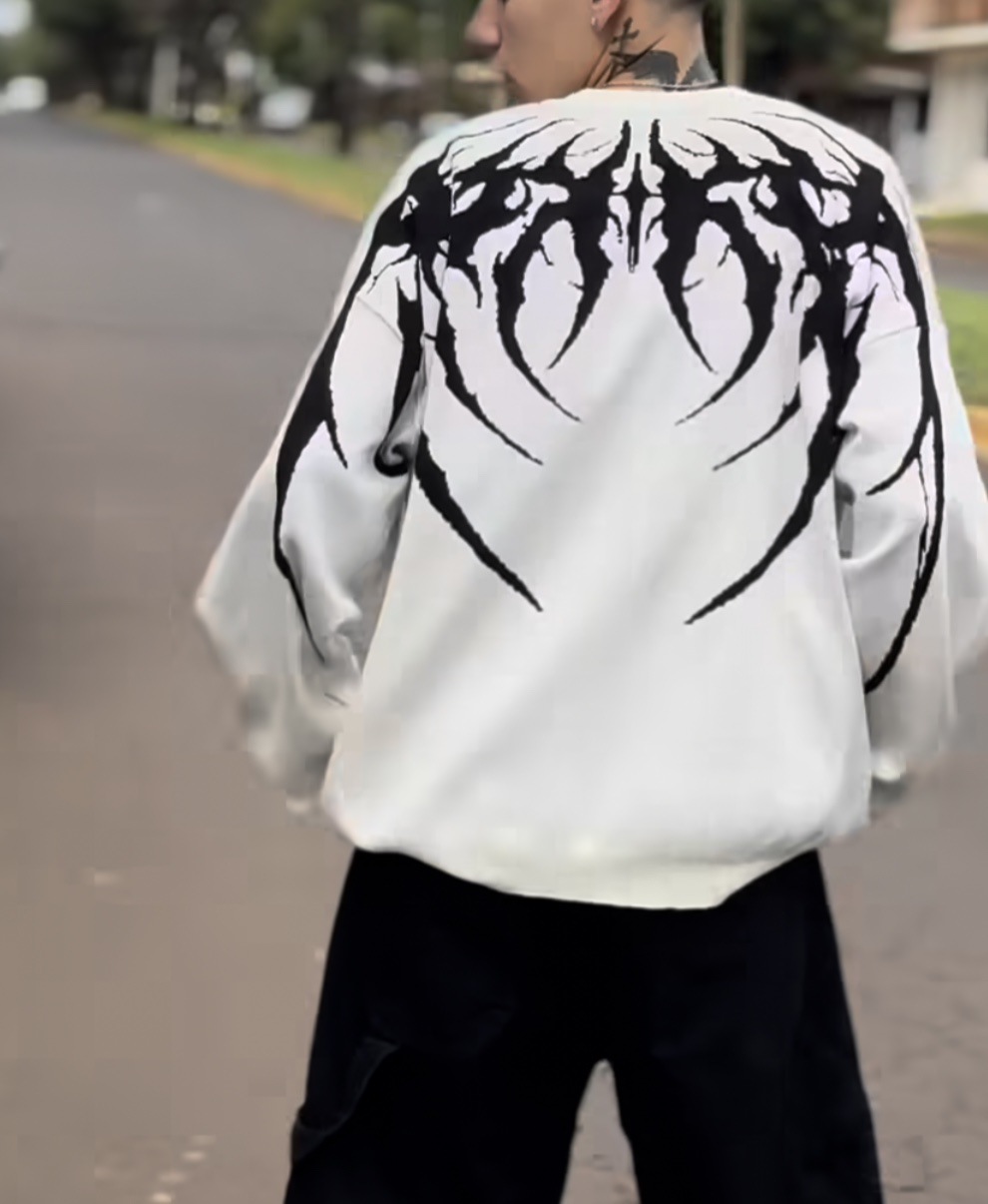 Suéter suelto de calle europeo y americano cuello redondo casual otoño e invierno cálido hip-hop suéter de punto oscuro hombre Amazon