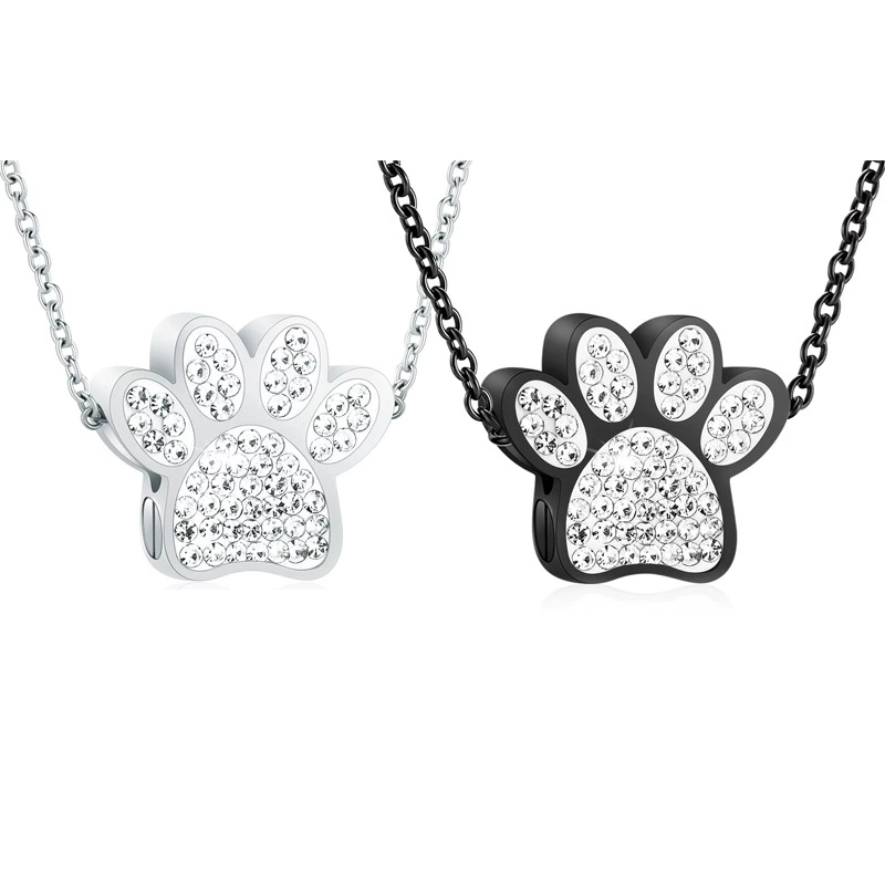 Нержавеющая сталь, новый открывающийся кулон с отпечатком лапы, памятная урна для кремации питомца, ожерелье, банка, оптовая продажа